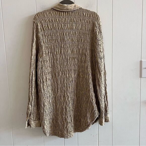 Anthropologie Pilcro Smocked Shacket - Picture 5 of 15